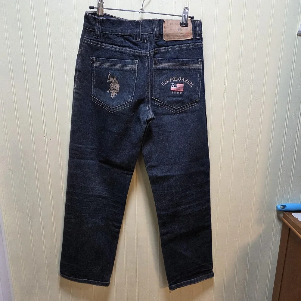 U.S. Polo Assn. Jeans Boys 12 Blue Slim Straight Dark Wash Denim‎ Casual Fall